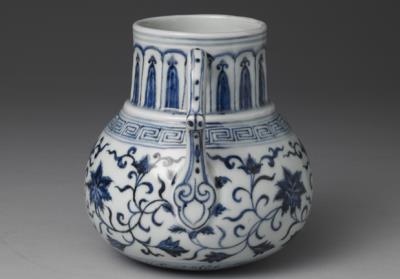 图片[3]-Tankard with flowers in underglaze blue, Ming dynasty, Xuande reign, 1426-1435-China Archive